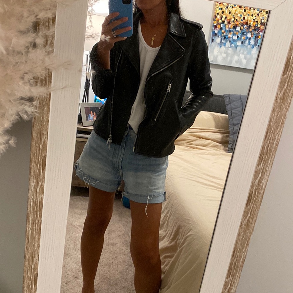 All Saints leather motorcycle jacket